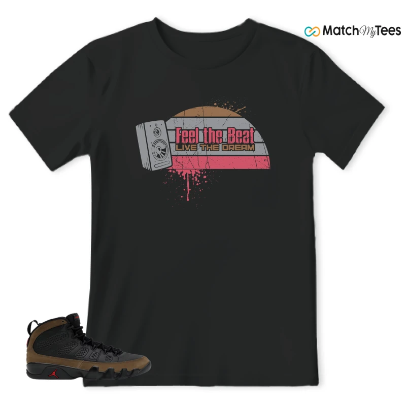 NIKE AIR JORDAN 9 OLIVE SNEAKER Matching Tees t-shirt