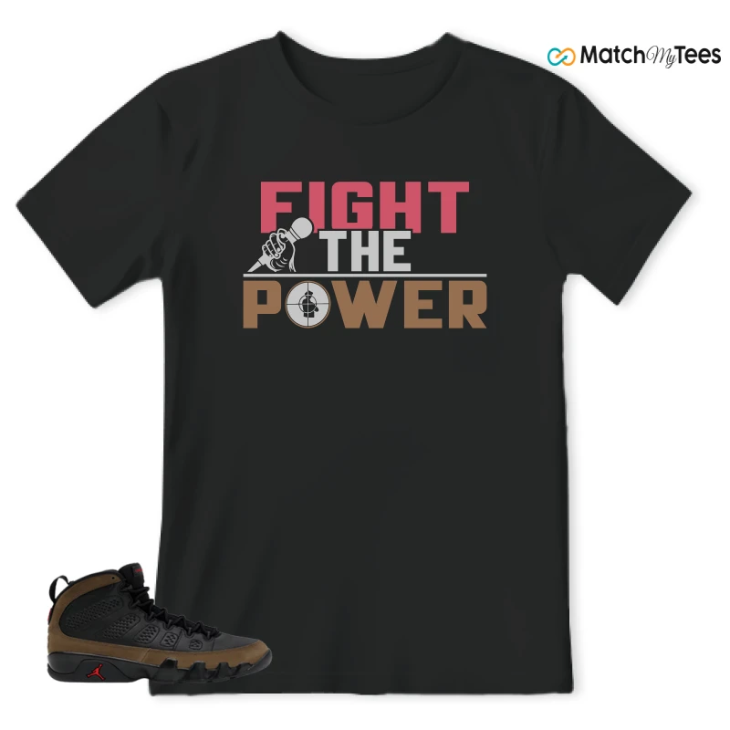 NIKE AIR JORDAN 9 OLIVE SNEAKER Matching Tees t-shirt