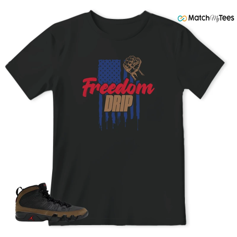 NIKE AIR JORDAN 9 OLIVE SNEAKER Matching Tees t-shirt