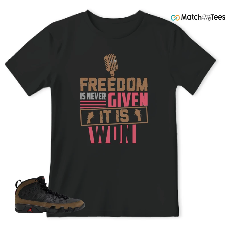 NIKE AIR JORDAN 9 OLIVE SNEAKER Matching Tees t-shirt