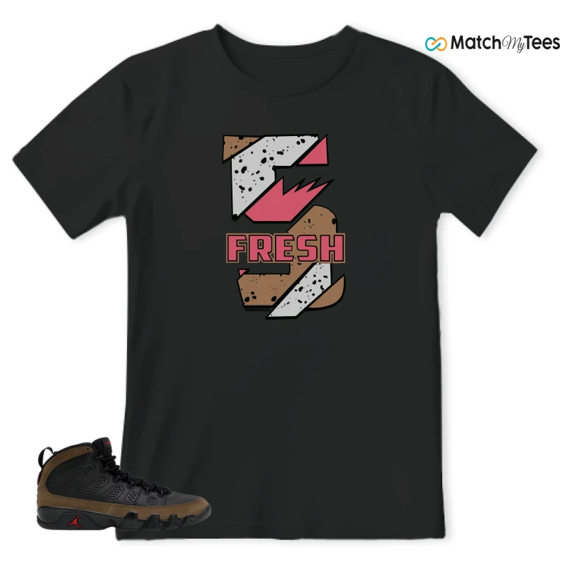 NIKE AIR JORDAN 9 OLIVE SNEAKER Matching Tees t-shirt