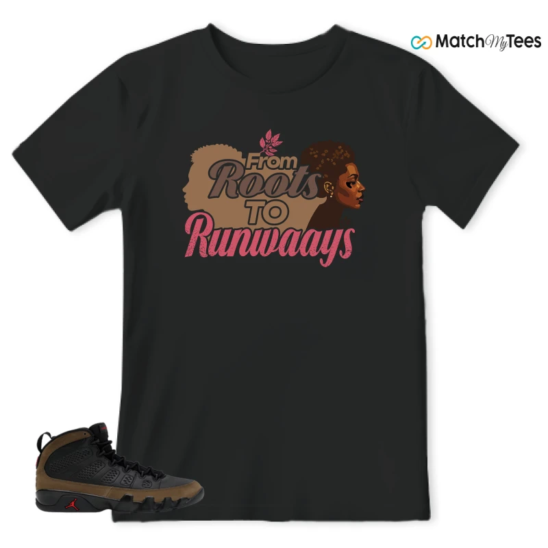 NIKE AIR JORDAN 9 OLIVE SNEAKER Matching Tees t-shirt