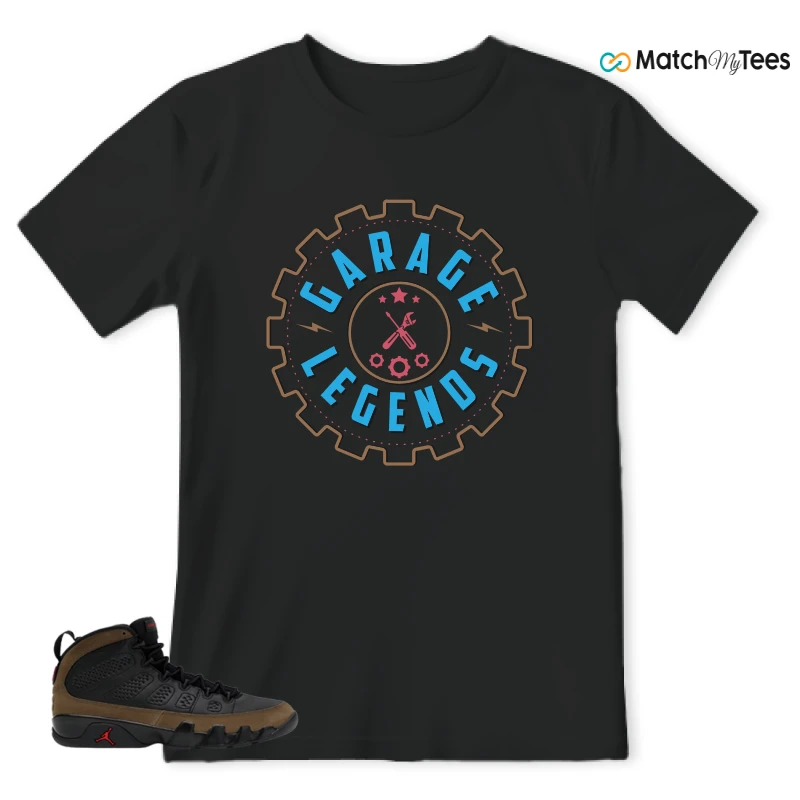NIKE AIR JORDAN 9 OLIVE SNEAKER Matching Tees t-shirt