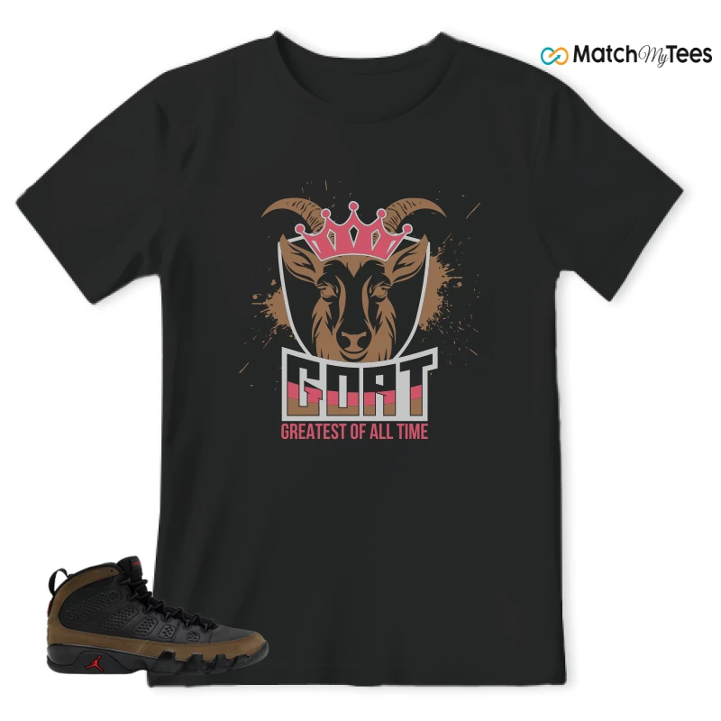 NIKE AIR JORDAN 9 OLIVE SNEAKER Matching Tees t-shirt