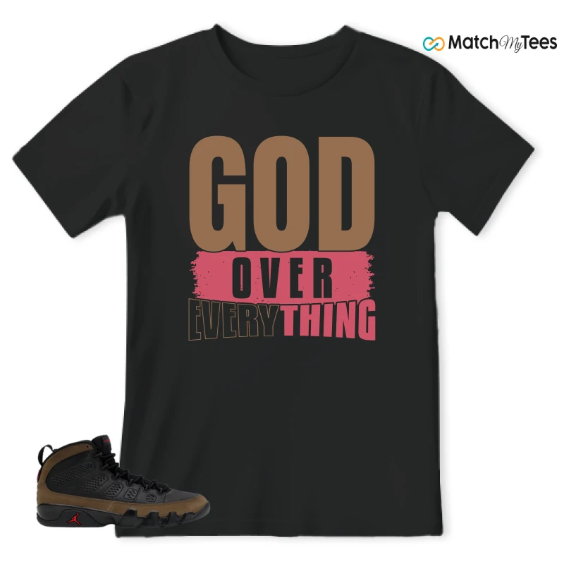 NIKE AIR JORDAN 9 OLIVE SNEAKER Matching Tees t-shirt