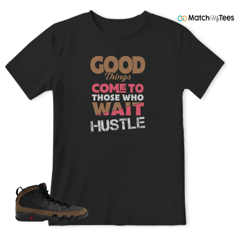 NIKE AIR JORDAN 9 OLIVE SNEAKER Matching Tees t-shirt