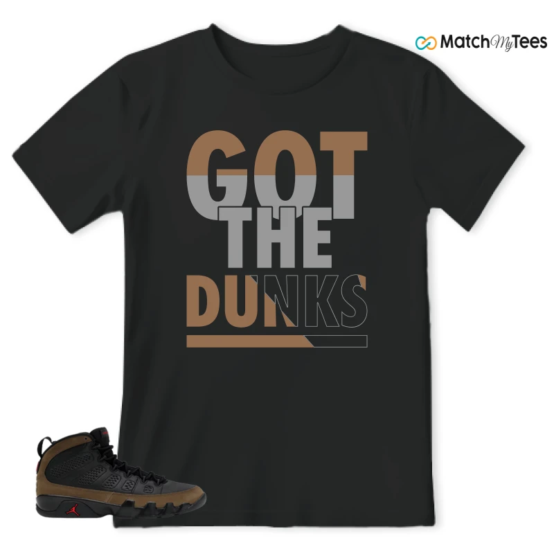 NIKE AIR JORDAN 9 OLIVE SNEAKER Matching Tees t-shirt