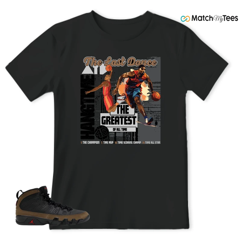 NIKE AIR JORDAN 9 OLIVE SNEAKER Matching Tees t-shirt