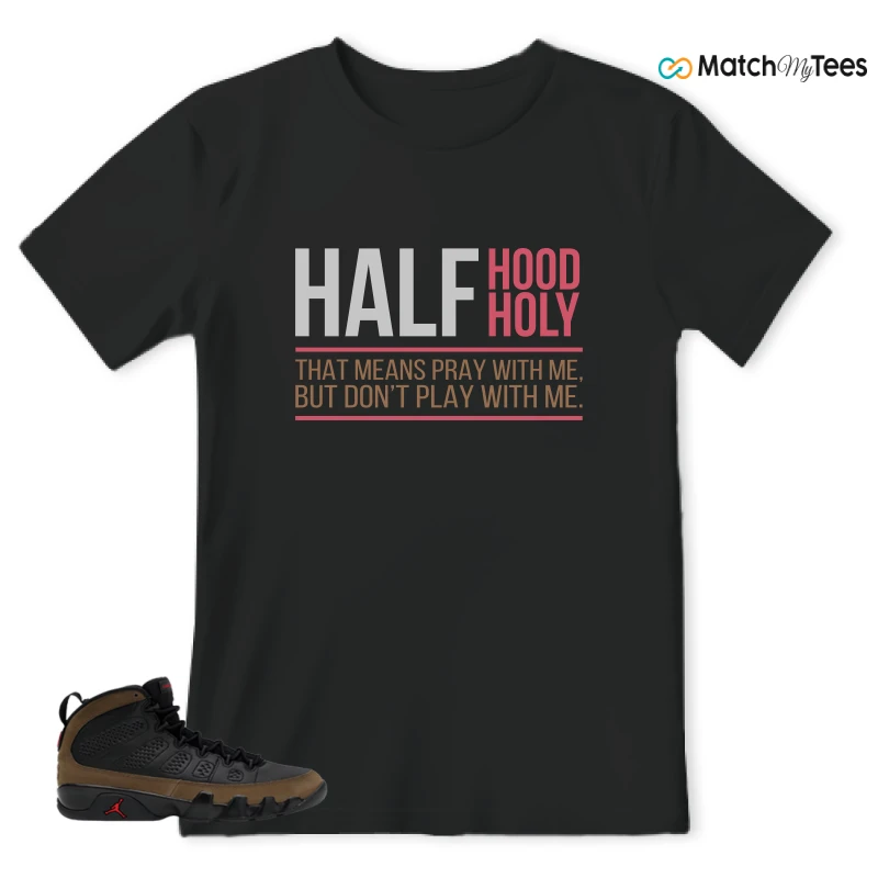 NIKE AIR JORDAN 9 OLIVE SNEAKER Matching Tees t-shirt