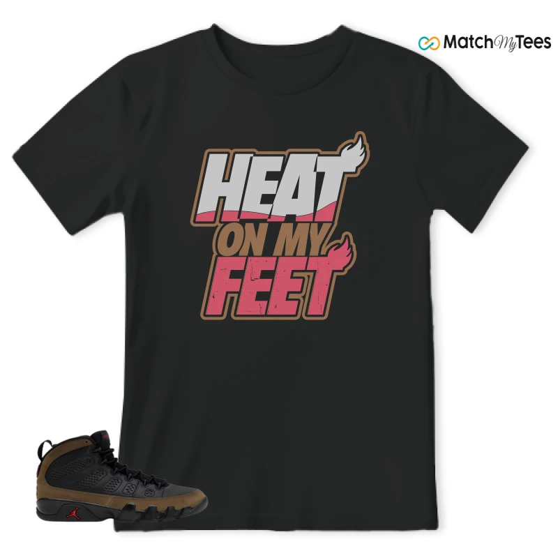 NIKE AIR JORDAN 9 OLIVE SNEAKER Matching Tees t-shirt