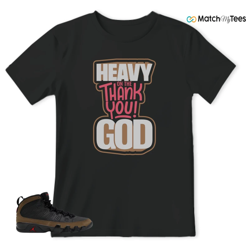 NIKE AIR JORDAN 9 OLIVE SNEAKER Matching Tees t-shirt