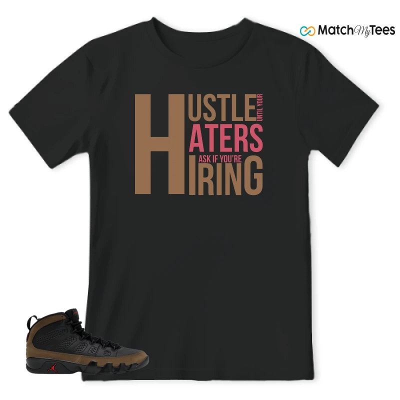 NIKE AIR JORDAN 9 OLIVE SNEAKER Matching Tees t-shirt