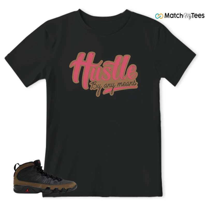 NIKE AIR JORDAN 9 OLIVE SNEAKER Matching Tees t-shirt