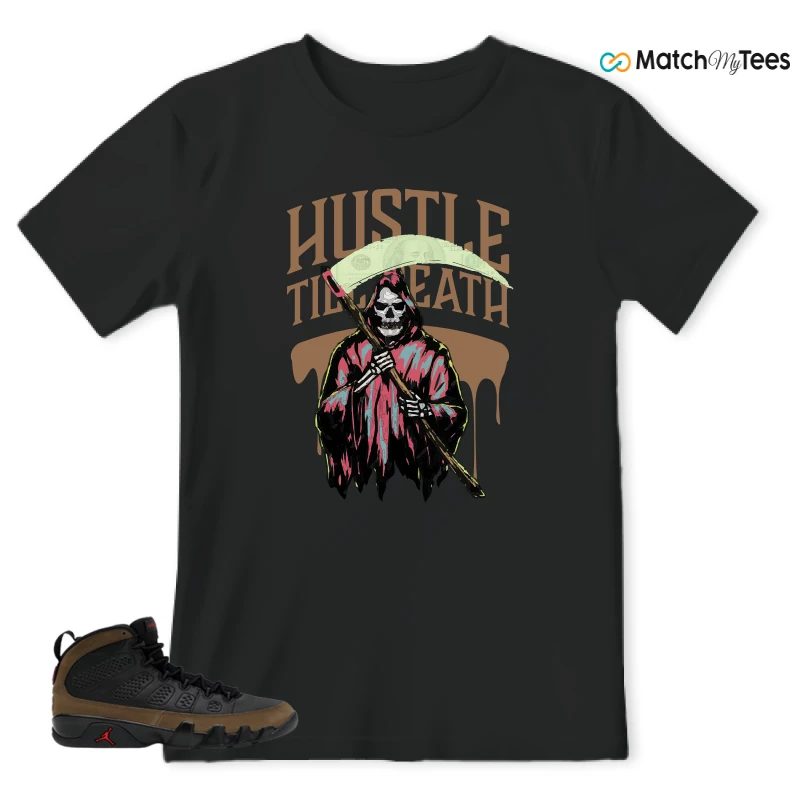 NIKE AIR JORDAN 9 OLIVE SNEAKER Matching Tees t-shirt