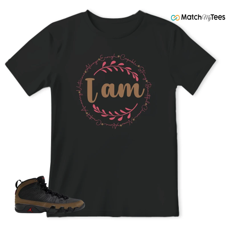 NIKE AIR JORDAN 9 OLIVE SNEAKER Matching Tees t-shirt