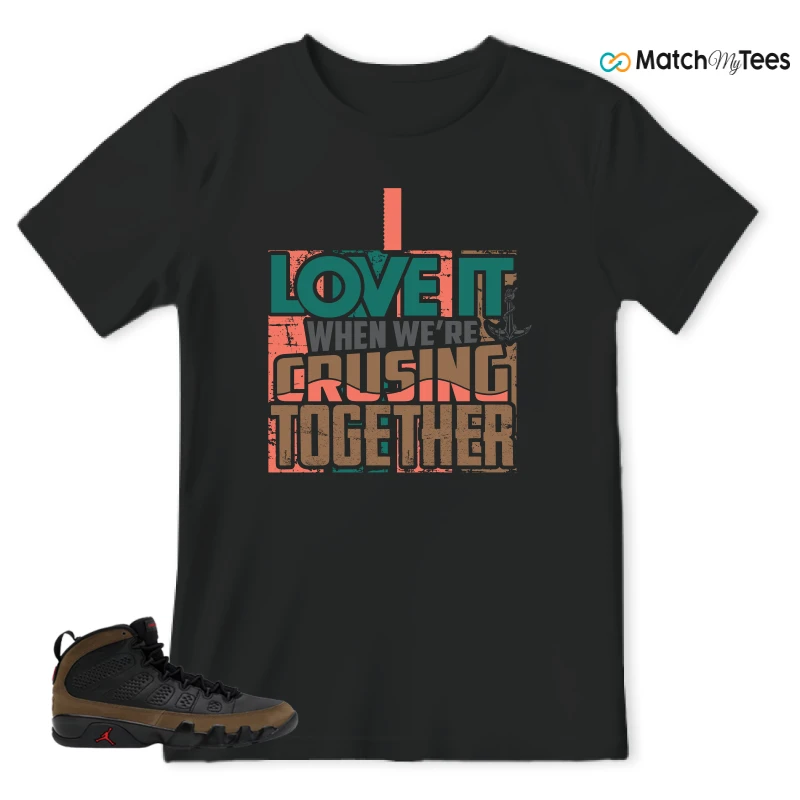 NIKE AIR JORDAN 9 OLIVE SNEAKER Matching Tees t-shirt