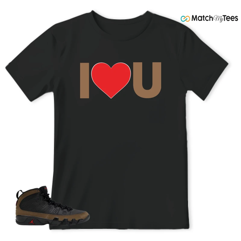 NIKE AIR JORDAN 9 OLIVE SNEAKER Matching Tees t-shirt