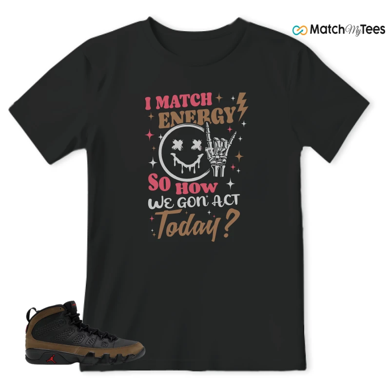 NIKE AIR JORDAN 9 OLIVE SNEAKER Matching Tees t-shirt
