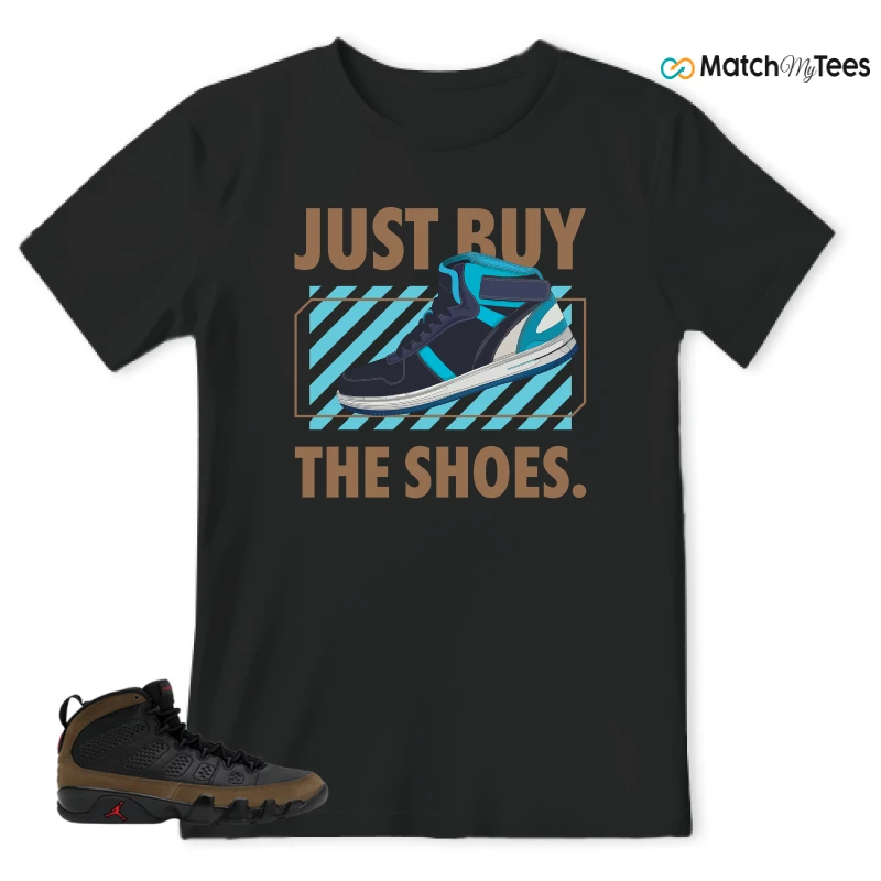 NIKE AIR JORDAN 9 OLIVE SNEAKER Matching Tees t-shirt