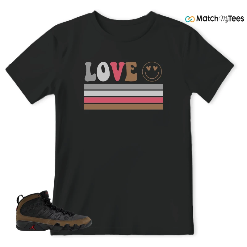 NIKE AIR JORDAN 9 OLIVE SNEAKER Matching Tees t-shirt