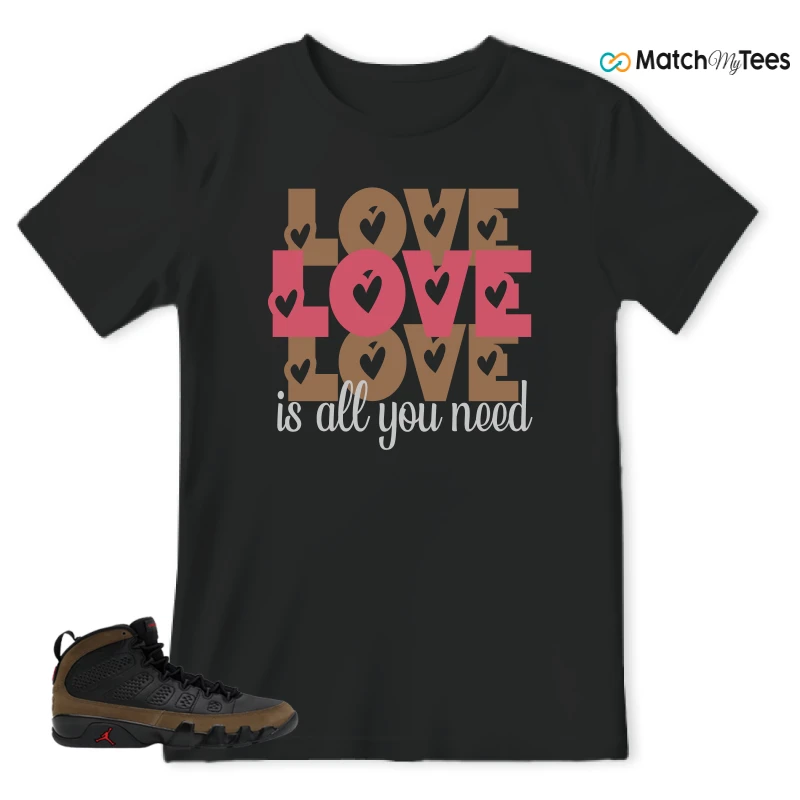 NIKE AIR JORDAN 9 OLIVE SNEAKER Matching Tees t-shirt