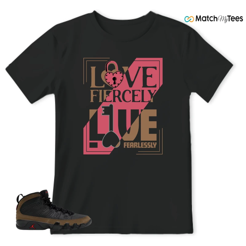 NIKE AIR JORDAN 9 OLIVE SNEAKER Matching Tees t-shirt