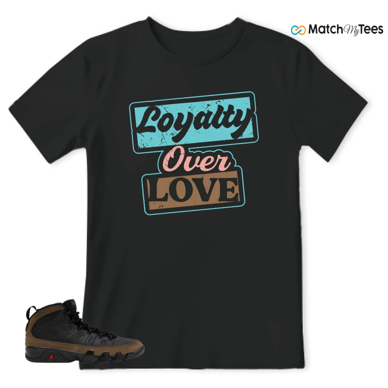 NIKE AIR JORDAN 9 OLIVE SNEAKER Matching Tees t-shirt