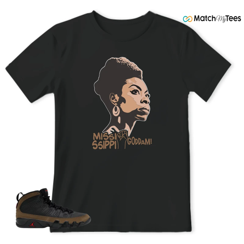 NIKE AIR JORDAN 9 OLIVE SNEAKER Matching Tees t-shirt