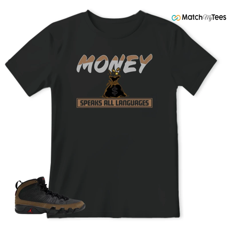 NIKE AIR JORDAN 9 OLIVE SNEAKER Matching Tees t-shirt
