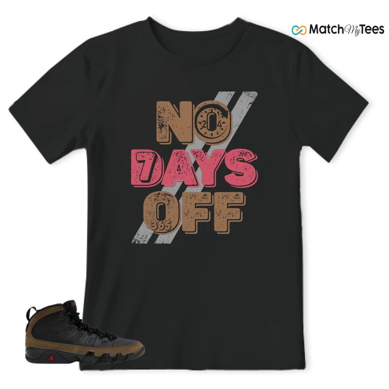 NIKE AIR JORDAN 9 OLIVE SNEAKER Matching Tees t-shirt