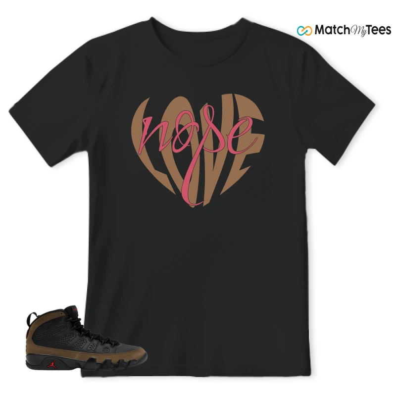 NIKE AIR JORDAN 9 OLIVE SNEAKER Matching Tees t-shirt