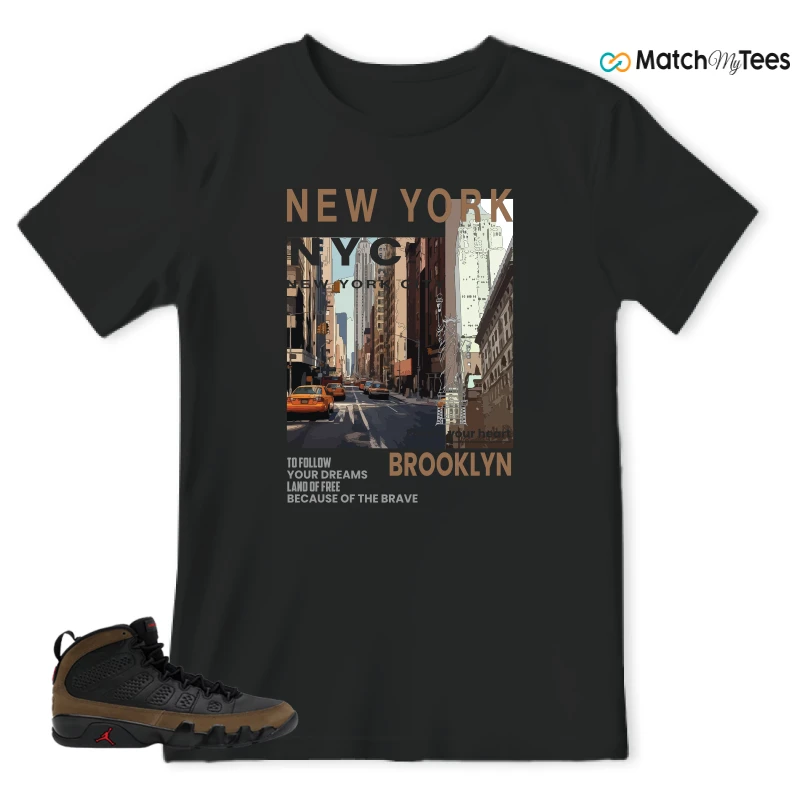 NIKE AIR JORDAN 9 OLIVE SNEAKER Matching Tees t-shirt