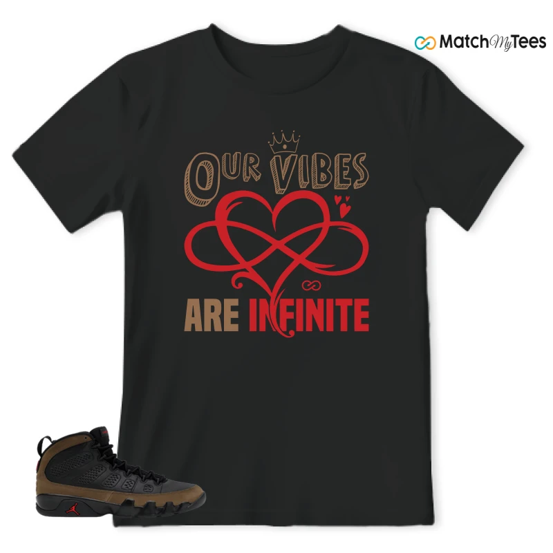 NIKE AIR JORDAN 9 OLIVE SNEAKER Matching Tees t-shirt