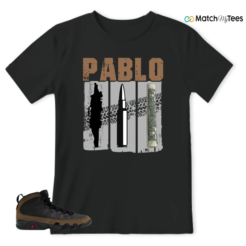 NIKE AIR JORDAN 9 OLIVE SNEAKER Matching Tees t-shirt