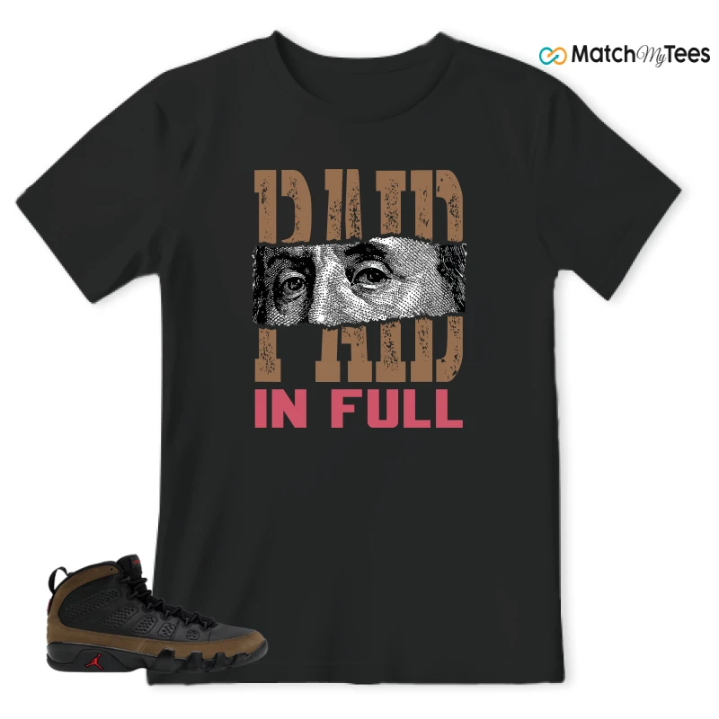 NIKE AIR JORDAN 9 OLIVE SNEAKER Matching Tees t-shirt