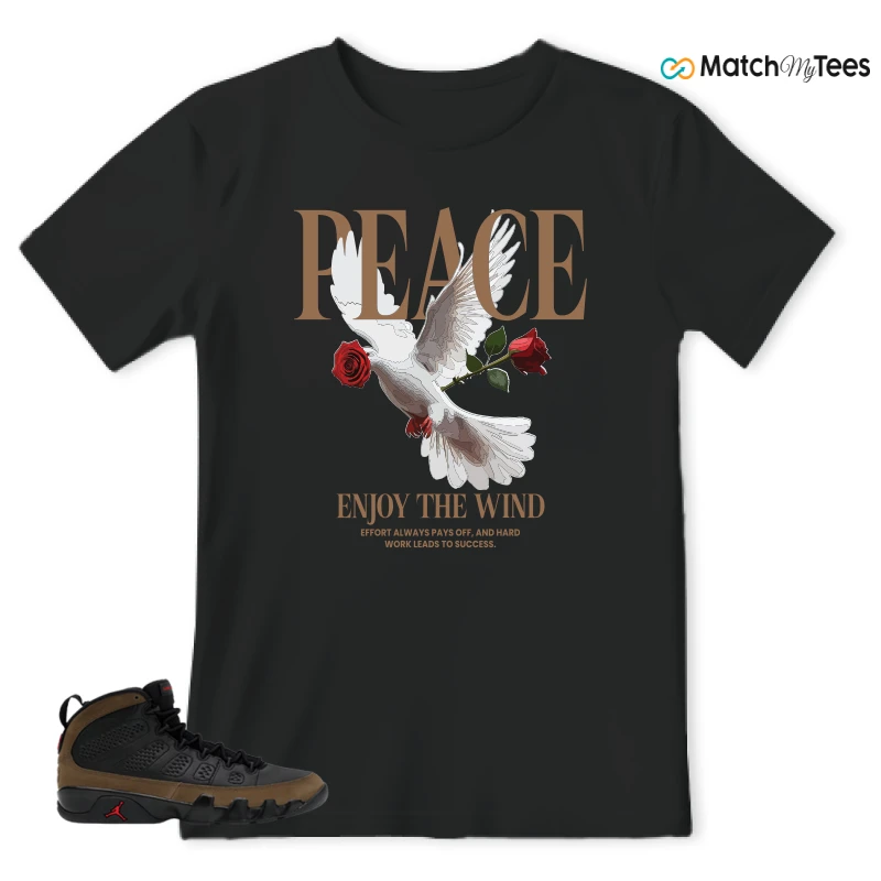 NIKE AIR JORDAN 9 OLIVE SNEAKER Matching Tees t-shirt