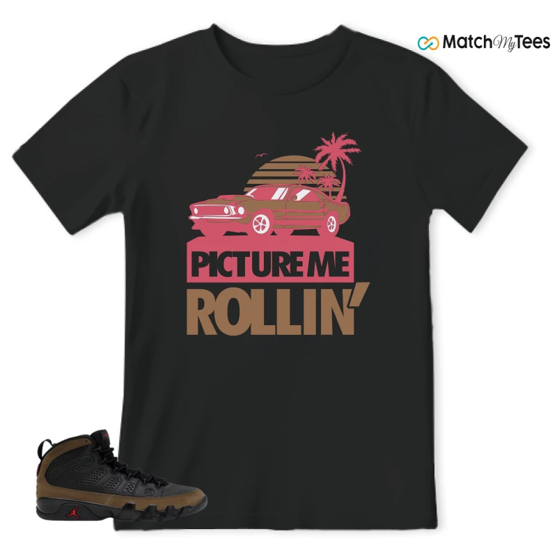 NIKE AIR JORDAN 9 OLIVE SNEAKER Matching Tees t-shirt
