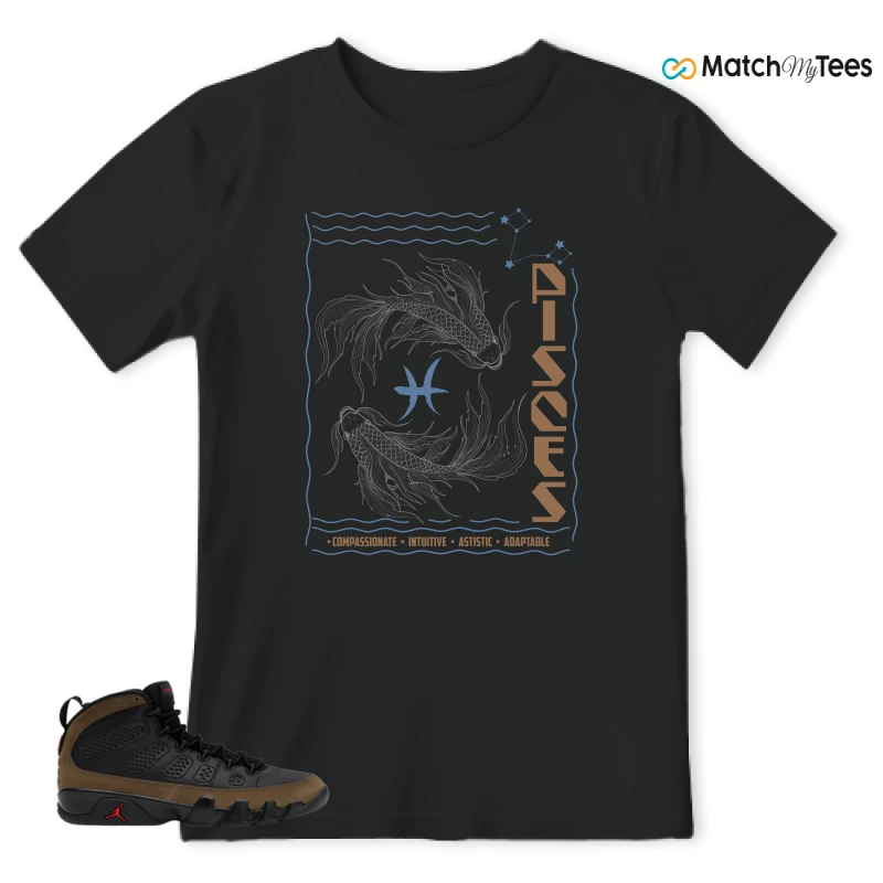 NIKE AIR JORDAN 9 OLIVE SNEAKER Matching Tees t-shirt