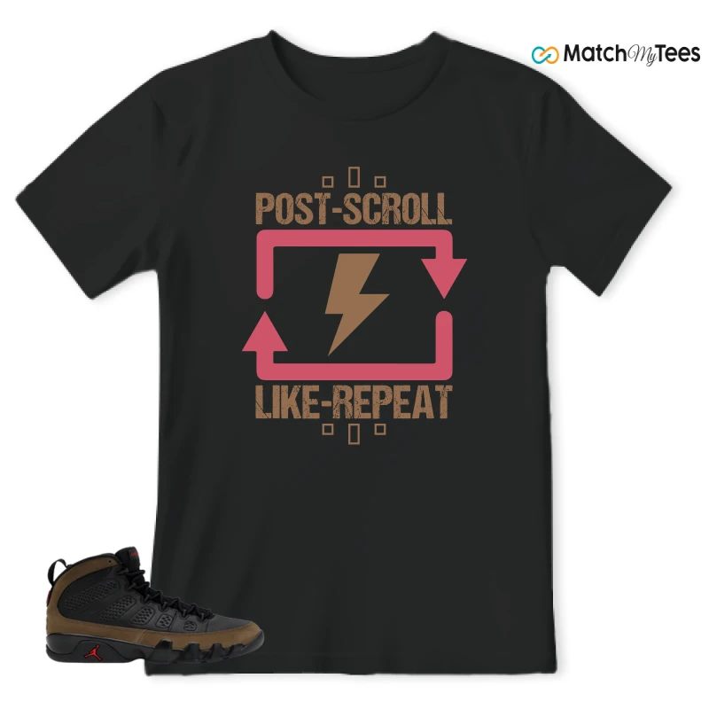 NIKE AIR JORDAN 9 OLIVE SNEAKER Matching Tees t-shirt
