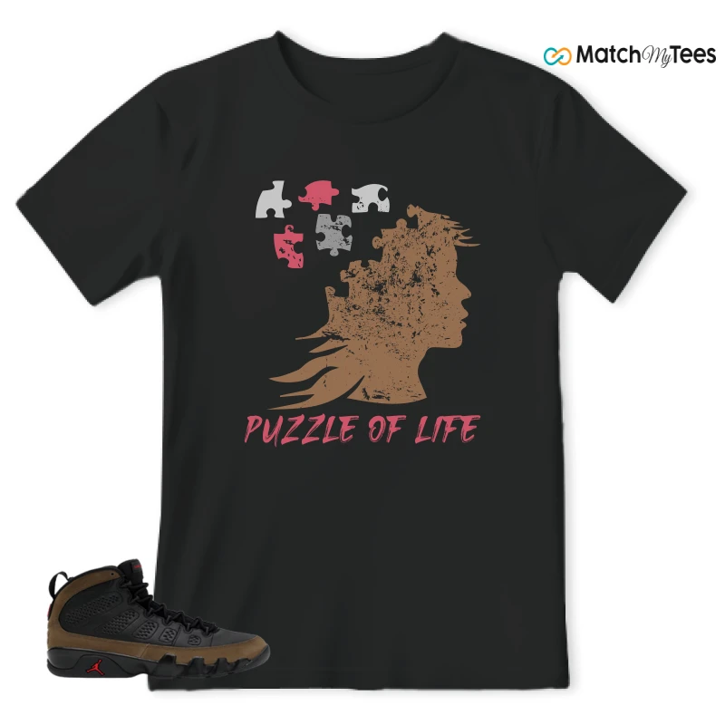 NIKE AIR JORDAN 9 OLIVE SNEAKER Matching Tees t-shirt