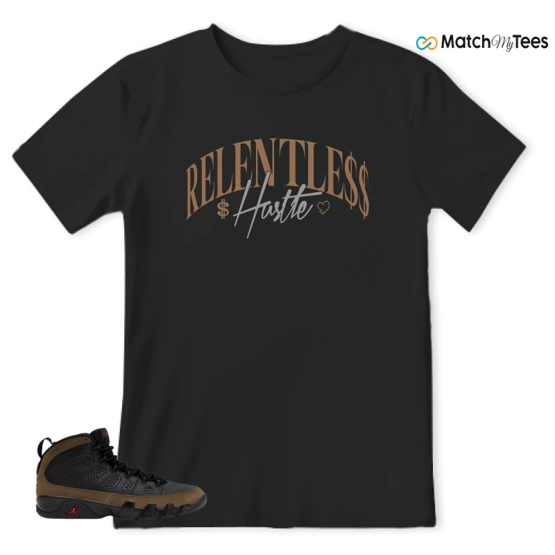 NIKE AIR JORDAN 9 OLIVE SNEAKER Matching Tees t-shirt