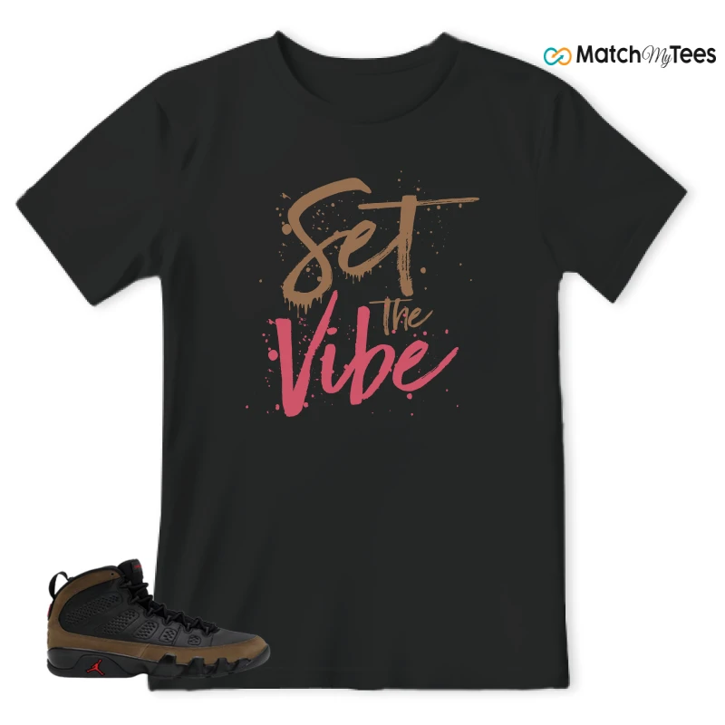 NIKE AIR JORDAN 9 OLIVE SNEAKER Matching Tees t-shirt