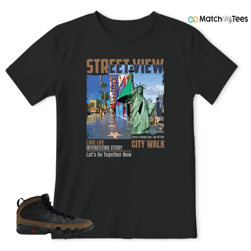 NIKE AIR JORDAN 9 OLIVE SNEAKER Matching Tees t-shirt