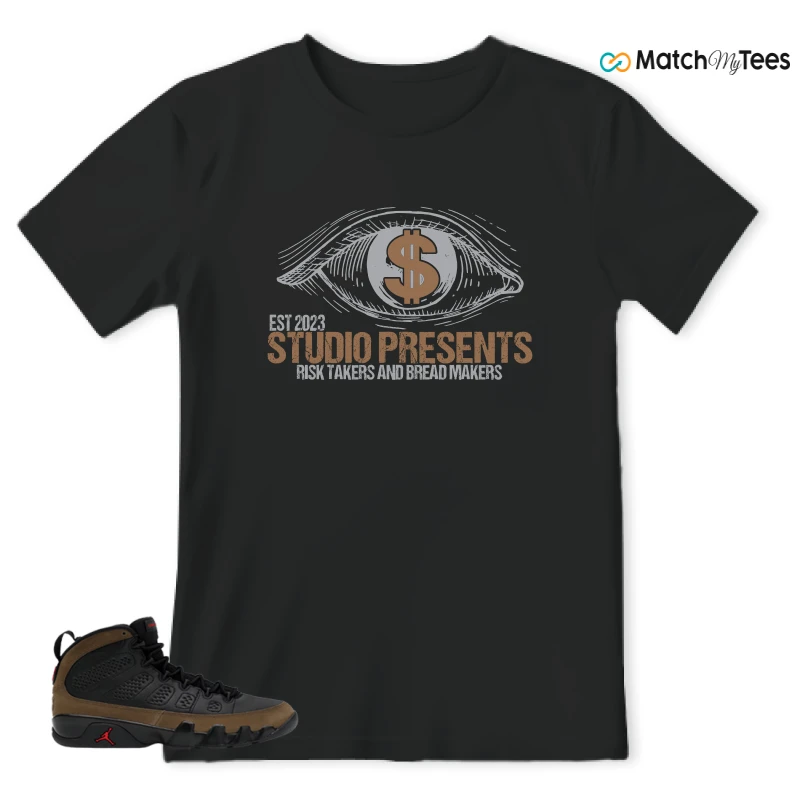 NIKE AIR JORDAN 9 OLIVE SNEAKER Matching Tees t-shirt