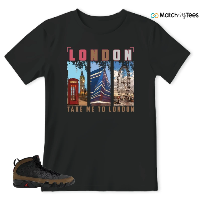 NIKE AIR JORDAN 9 OLIVE SNEAKER Matching Tees t-shirt