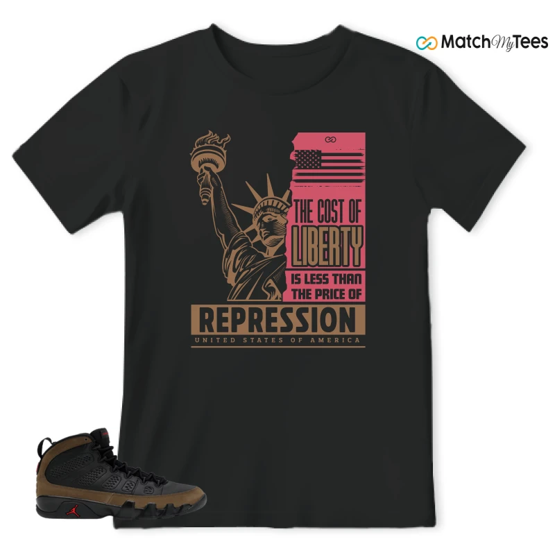 NIKE AIR JORDAN 9 OLIVE SNEAKER Matching Tees t-shirt