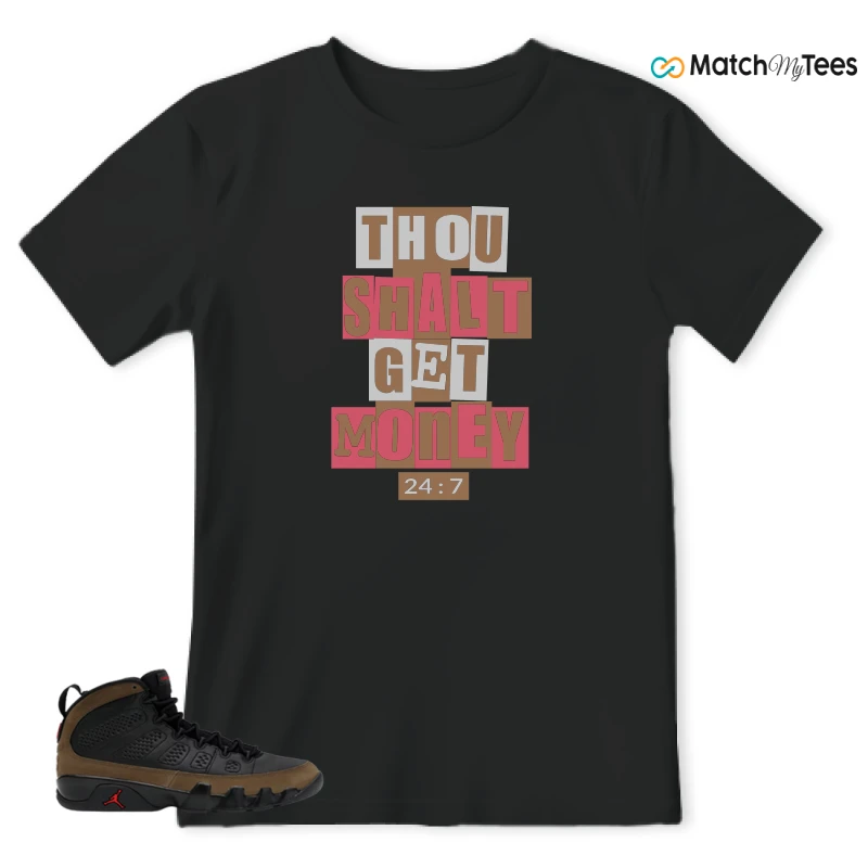 NIKE AIR JORDAN 9 OLIVE SNEAKER Matching Tees t-shirt