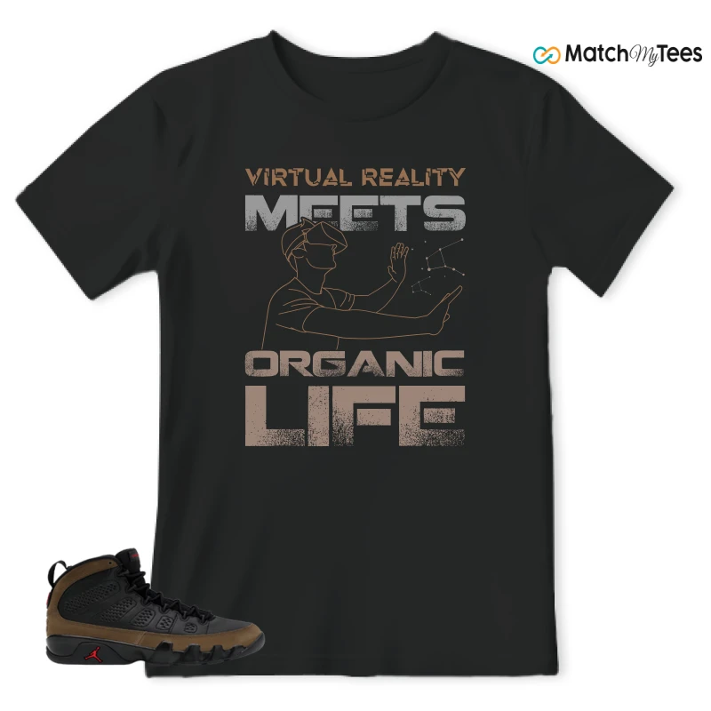 NIKE AIR JORDAN 9 OLIVE SNEAKER Matching Tees t-shirt