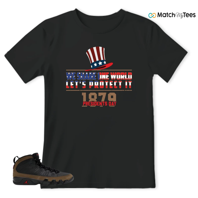 NIKE AIR JORDAN 9 OLIVE SNEAKER Matching Tees t-shirt