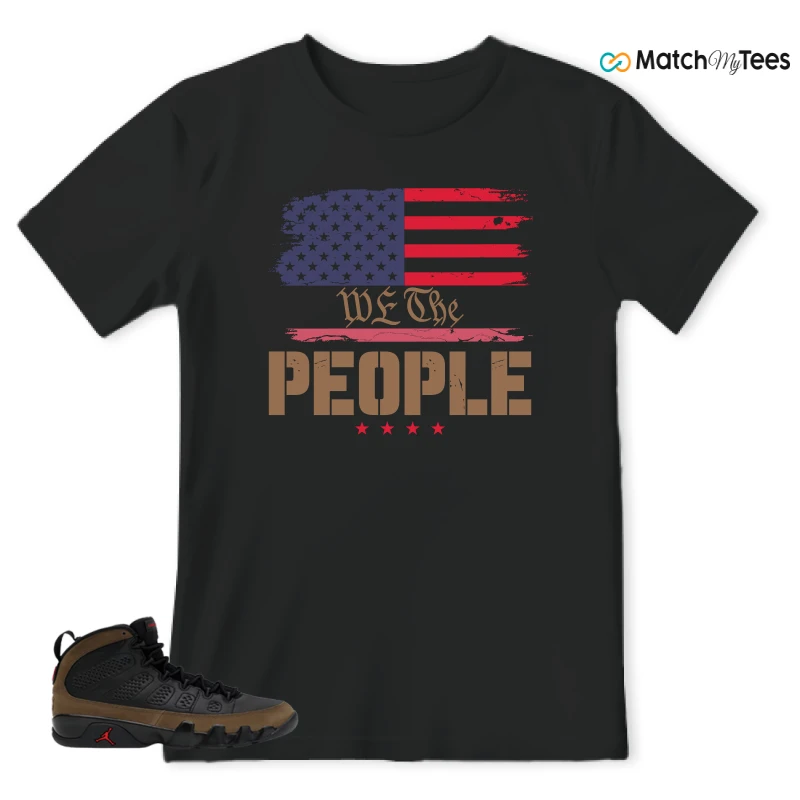 NIKE AIR JORDAN 9 OLIVE SNEAKER Matching Tees t-shirt